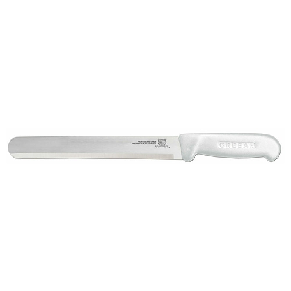 Omcan 12566 (12566) Slicing Knife 12" Straight Blade Polypropylene White Handle