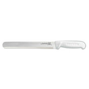 Omcan 12566 (12566) Slicing Knife 12" Straight Blade Polypropylene White Handle