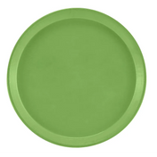 A plain, round, green fiberglass tray with a slightly raised edge. The Serving Camtray is viewed from above on a white background, and its smooth, unadorned surface is dishwasher safe.