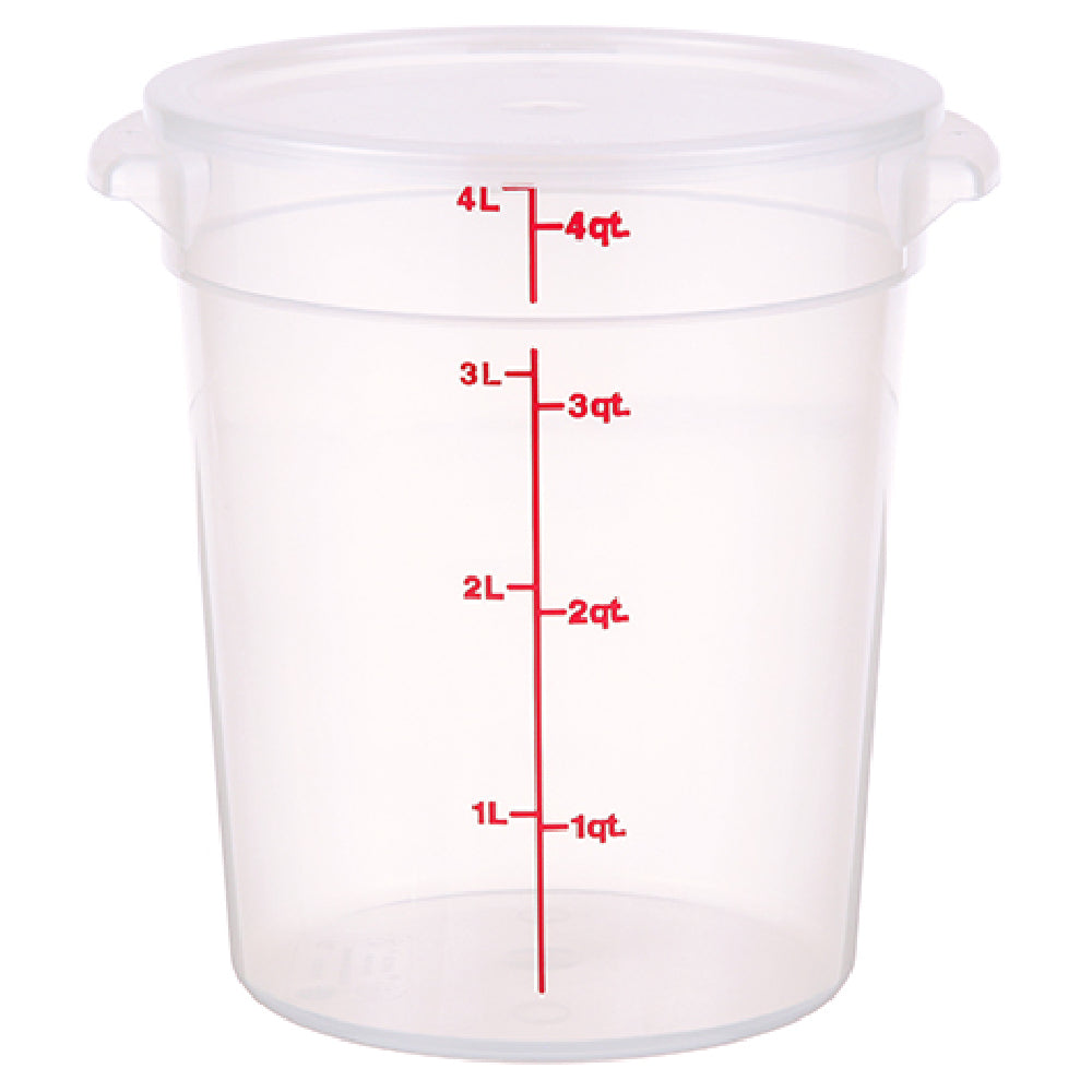 Cambro RFS4PPSW3190 4 Quart Round Translucent Pk3