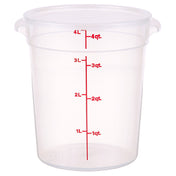 Cambro RFS4PPSW3190 4 Quart Round Translucent Pk3