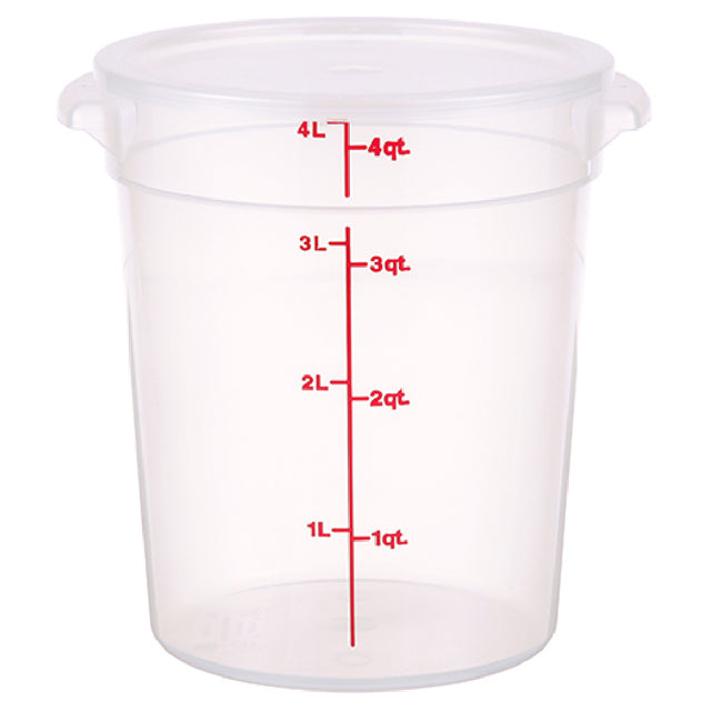 Cambro RFS4PPSW3190 4 Quart Round Translucent Pk3