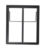 A rectangular black metal crate stand with two vertical bars in the center and a horizontal bar near the top, resembling a window or rack, photographed against a plain white background. The simple, industrial frame is ideal for gastronorm display crates.