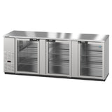 Hoshizaki BB95-G-S - Refrigerated Back Bar Cooler, Reach-in, Three-section