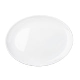 A plain, round, white serving platter from the Sierra Collection is shown on a white background. The platter features a smooth, glossy finish with no visible patterns or decorations, highlighting its clean and simple design.