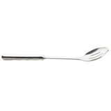 A stainless steel slotted spoon from the Holden Collection features a long, slightly curved handle and three narrow slots in the oval-shaped bowl, designed for lifting and draining foods. The background is plain white.