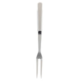 The Holden Collection stainless steel two-tine fork is displayed on a white background, shown vertically with its rectangular handle at the top and the sharp tines pointed downward.