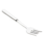 A TableCraft Products spork from the Holden Collection, featuring a flat, rectangular handle and a head with three fork tines in a slightly rounded, spoon-like shape, photographed on a white background.