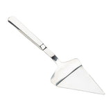A stainless steel pie server from the Holden Collection featuring a flat, triangular blade with a slightly raised edge and smooth surface, perfect for lifting and serving slices of pie or cake.