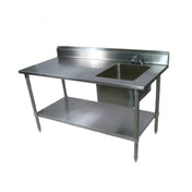 John Boos EPT8R5-3060SSK-R-X Work Table With Prep Sink 60"W X 30"D X 40-3/4"H Overall Size