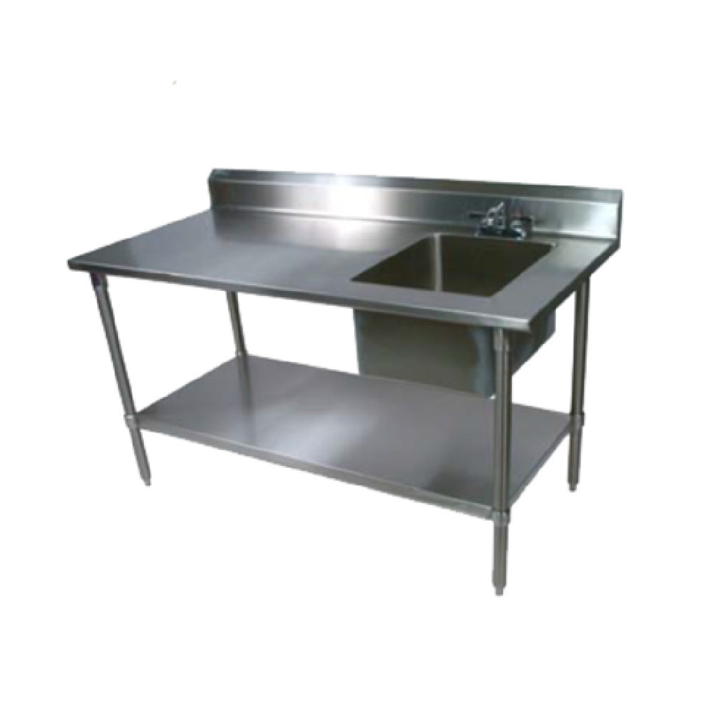John Boos EPT8R5-3048SSK-R-X Work Table With Prep Sink 48"W X 30"D X 40-3/4"H Overall Size