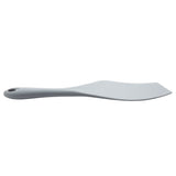A gray TableCraft silicone spatula with a flat, slightly curved blade and a rounded handle featuring a hole at the end, photographed against a plain white background.