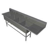 John Boos 4PB16204-1D24R Pro-Bowl Sink 4-compartment 92-3/16"W X 25-1/2"D X 44-1/16"H Overall Size