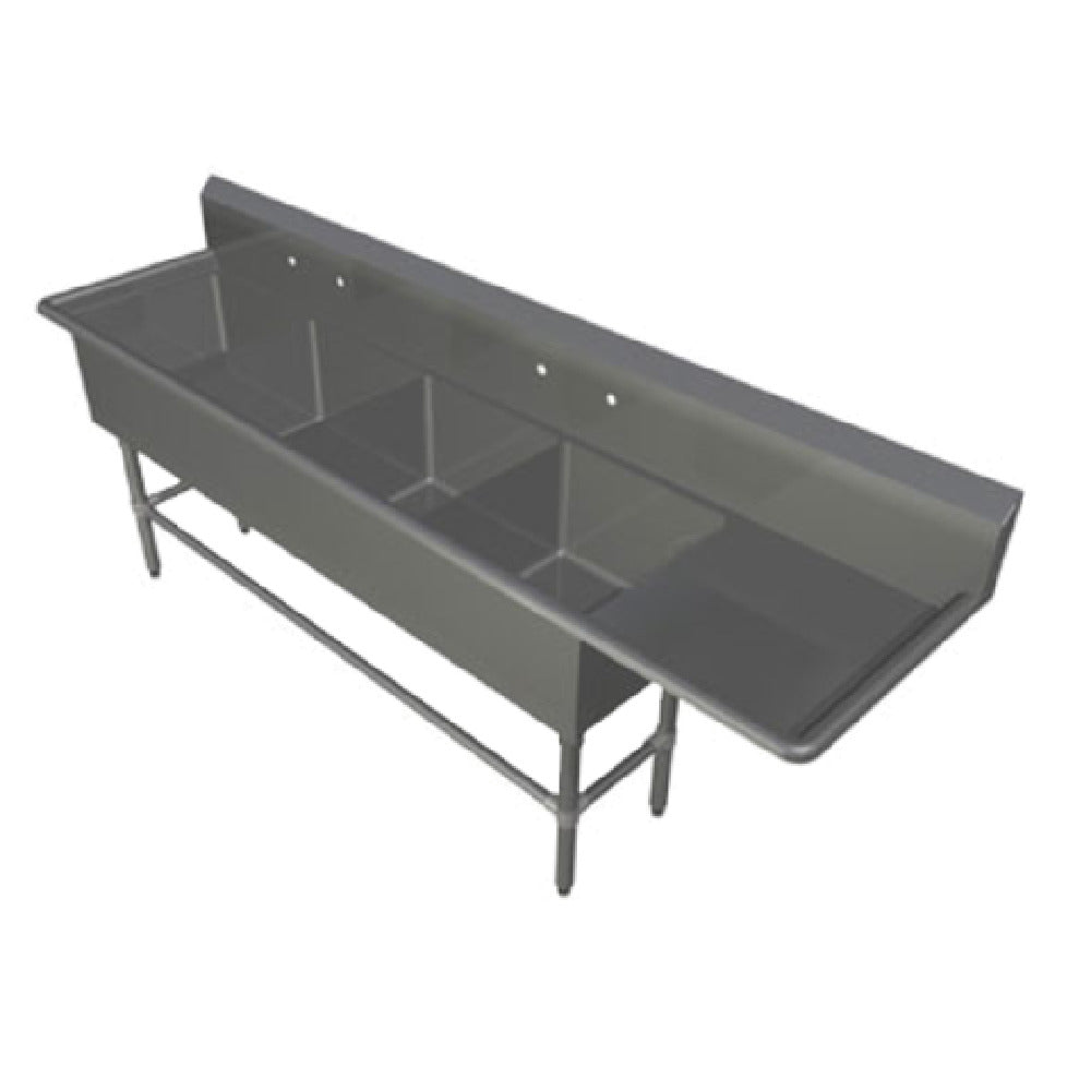 John Boos 44PB16204-1D18R Pro-Bowl Sink 4-compartment 86-3/16"W X 25-1/2"D X 44-1/16"H Overall Size