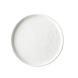 A round, white Ridge Collection Serving Plate viewed from above, centered on a plain white background. The plate is empty, with a smooth, glossy surface and a slightly raised rim—a stylish example of TableCraft products.