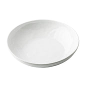 A plain, round, shallow white TableCraft serving bowl with a smooth, glossy finish, photographed against a white background. The bowl is empty and features gently sloping sides with a slight rim.