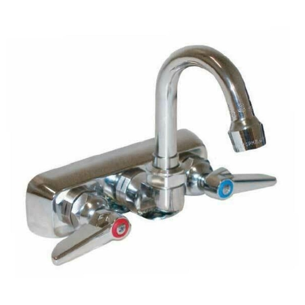 Advance Tabco K-69 T&S Faucet 4" OC Splash Mounted With 3" Gooseneck