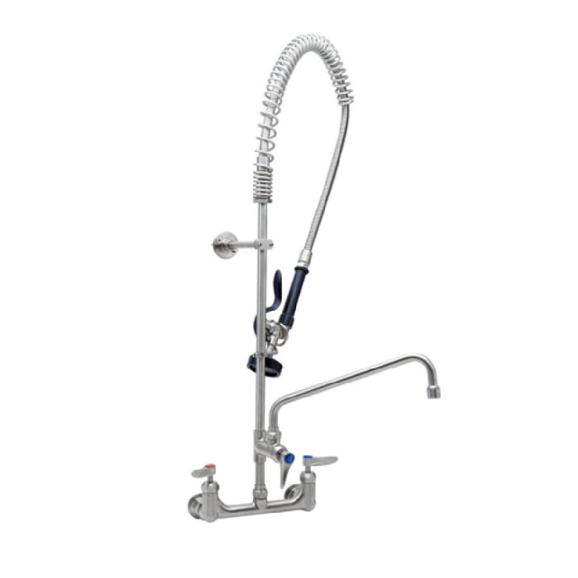 T&S Brass S-0133-12-CR-B EverSteel 8” Wall Mount Mixing Faucet With Body Add-on Faucet