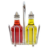 TableCraft Products 600ST - Oil & Vinegar Dispenser Set, (2) 6 Oz. Clear Glass Bottles (dishwasher Safe)