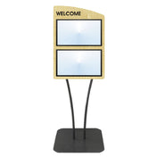 Hubert 79238 - Menu Board, 2-pocket, Floor Stand