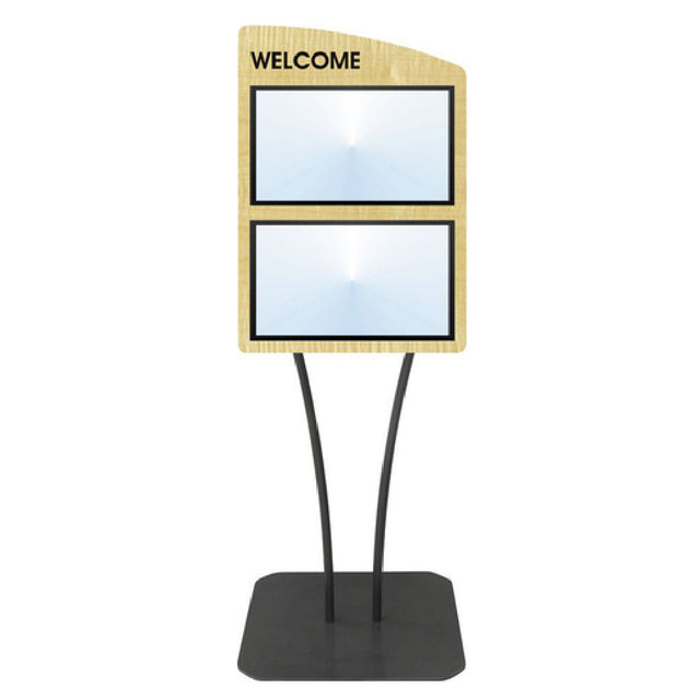 Hubert 79238 - Menu Board, 2-pocket, Floor Stand