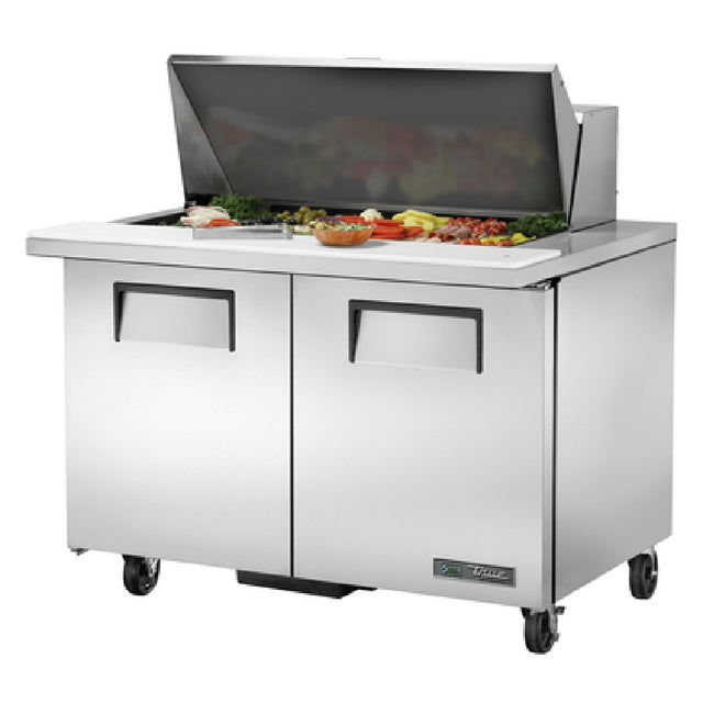 True Refrigeration TSSU-48-18M-B-HC Mega Top Sandwich/Salad Unit (18) 1/6 Size (4"D) Poly Pans
