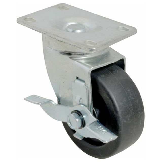 Component Hardware Group C21-1036 Caster Plate3 1/2" W/brk Blk