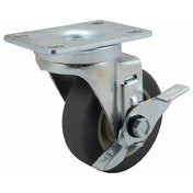 Private Label 1201016 Caster Plate 3 1/2"w/brk Gry
