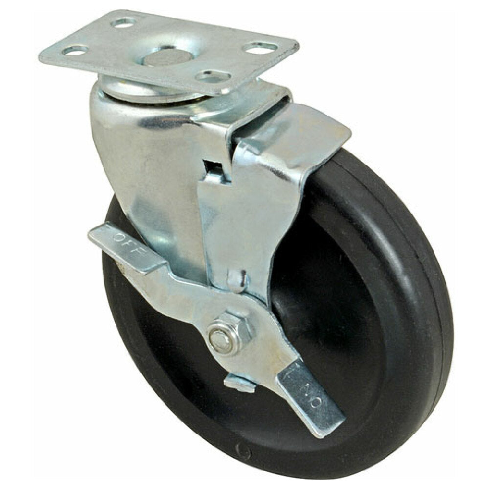 AllPoints 1201108 Caster Plate5"od W/brake Blk