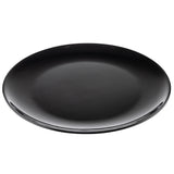A plain, round, glossy black melamine serving platter from the Sierra Collection is shown on a white background. The platter has a subtle reflective surface and clean, smooth edges with no visible patterns or decorations.