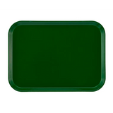 A rectangular, dark green Camtray made from high-impact fiberglass with slightly raised, rounded edges. The NSF-certified tray is empty and set against a plain white background, photographed from above.