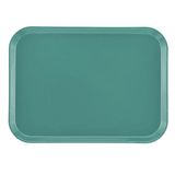 A rectangular teal Camtray with rounded corners and slightly raised edges, placed on a white background. The smooth, unadorned surface highlights this dishwasher safe tray, perfect for everyday use.