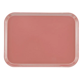 A rectangular, light pink Camtray with rounded corners and slightly raised edges, viewed from above against a white background. This high-impact fiberglass tray features a smooth, glossy surface and is dishwasher safe for easy cleaning.