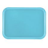 A rectangular, light blue Camtray with rounded corners and slightly raised edges is shown on a white background. The high-impact fiberglass tray has a smooth surface and is dishwasher safe.