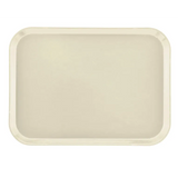 A rectangular, cream-colored Camtray made from high-impact fiberglass with slightly raised, rounded edges. The smooth, plain surface is empty and the dishwasher safe tray is photographed from above against a white background.