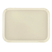 A rectangular, cream-colored Camtray made from high-impact fiberglass with slightly raised, rounded edges. The smooth, plain surface is empty and the dishwasher safe tray is photographed from above against a white background.