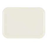 A plain, rectangular, cream-colored Camtray with rounded corners and a smooth surface, viewed from above against a white background. This dishwasher safe tray is both practical and durable.