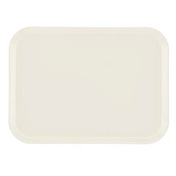 A plain, rectangular, cream-colored Camtray with rounded corners and a smooth surface, viewed from above against a white background. This dishwasher safe tray is both practical and durable.
