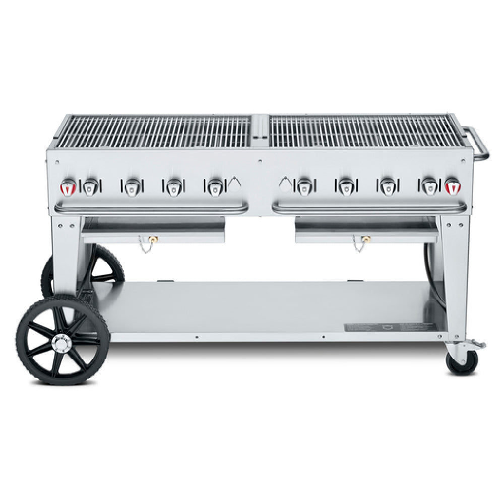 Crown Verity CV-MCB-60LP Mobile Outdoor Charbroiler LP Gas 58" X 21" Grill Area