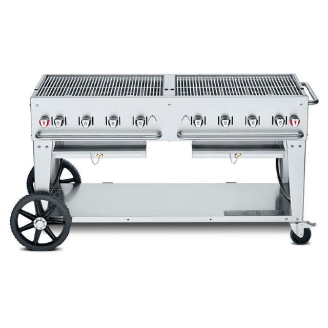 Crown Verity CV-MCB-60LP Mobile Outdoor Charbroiler LP Gas 58" X 21" Grill Area