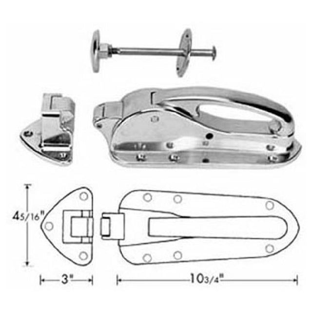 Premco 101S Latch W/1 1/2" Strike/ir