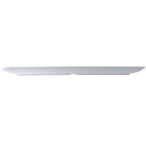 A long, narrow, white rectangular platter from the Sierra Collection Serving Platter line is shown in profile against a white background. It features a gently upward curved edge and a smooth, minimalist design.