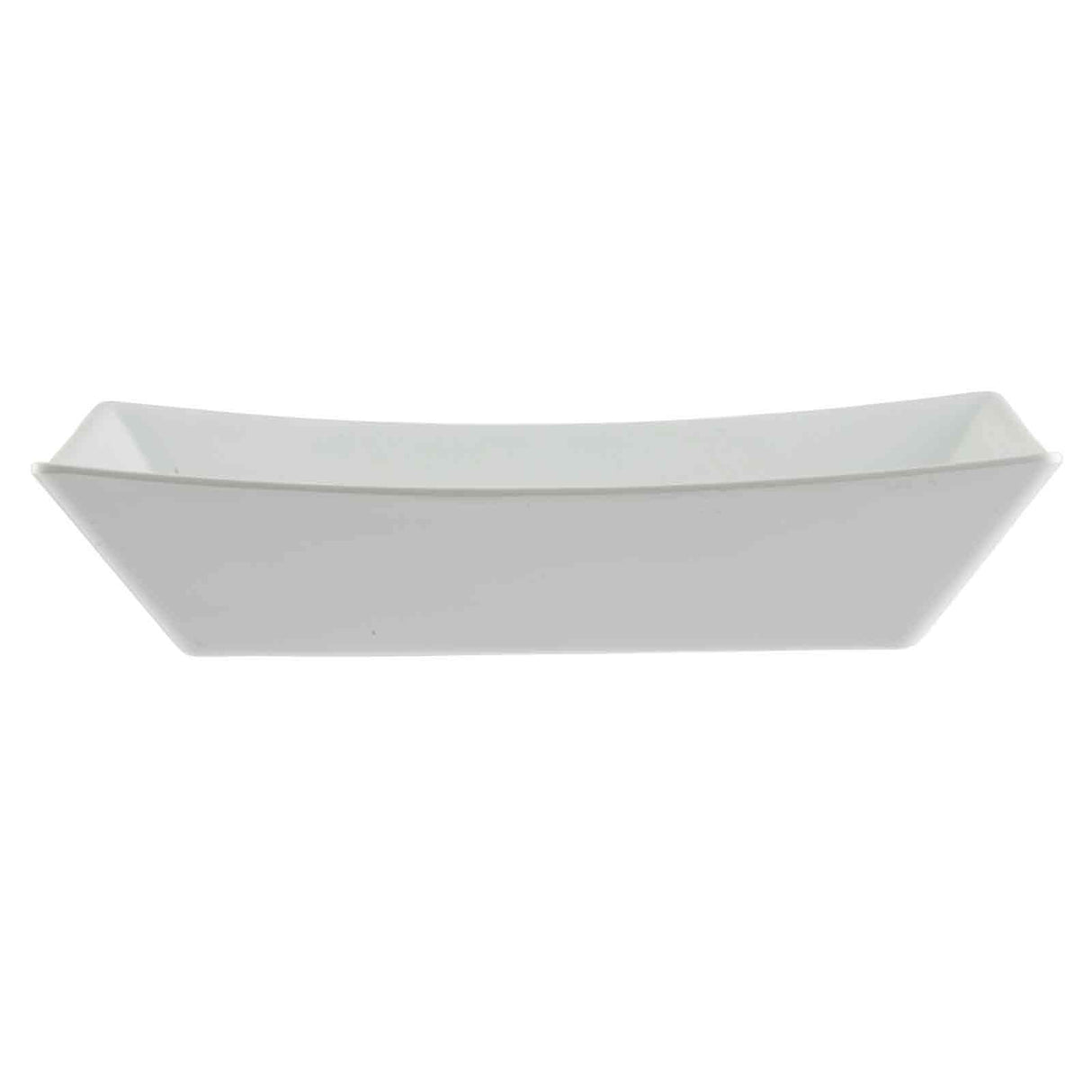 A plain, white, rectangular ceramic dish with slightly flared sides and clean, smooth edges is centered against a white background. Styled like a classic fry tray from the Better Burger Collection, it highlights a modern, minimalist design.