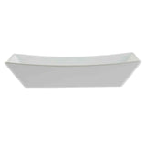 A plain, white, rectangular ceramic dish with slightly flared sides and clean, smooth edges is centered against a white background. Styled like a classic fry tray from the Better Burger Collection, it highlights a modern, minimalist design.