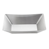 A rectangular, silver-colored Better Burger Fry Tray with sharp, angled sides and a smooth, matte finish. This modern, minimalist stainless steel fry tray is dishwasher safe and photographed against a plain white background.