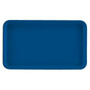 A rectangular, deep blue Camtray with rounded corners and raised edges. Made from high-impact fiberglass, this dishwasher safe tray features a smooth, matte finish and rests empty against a plain white background.