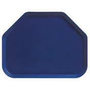 A dark blue, rectangular Camtray with rounded edges and one angled corner, crafted from high-impact fiberglass. Set against a plain white background, the NSF-certified tray is flat with a smooth, slightly raised lip around the edges.