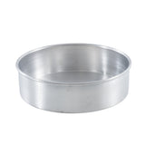 A plain, round aluminum pan with straight sides and a flat bottom is shown against a white background. The pan appears empty and is designed for baking cakes or cheesecake. The metal has a slightly brushed texture, typical of TableCraft bakeware.