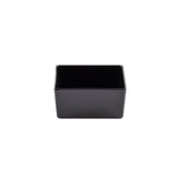 A small, rectangular, glossy black TableCraft container with straight sides and a flat base. The Simple Solutions Bowl is empty and centered against a plain white background.