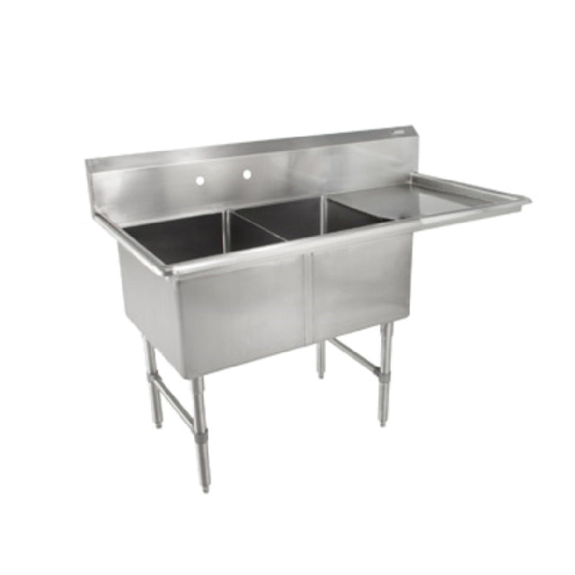 John Boos 2B16204-1D18R-X "B" Series Sink 2-compartment 54"W X 25-1/2"D X 44"H Overall Size